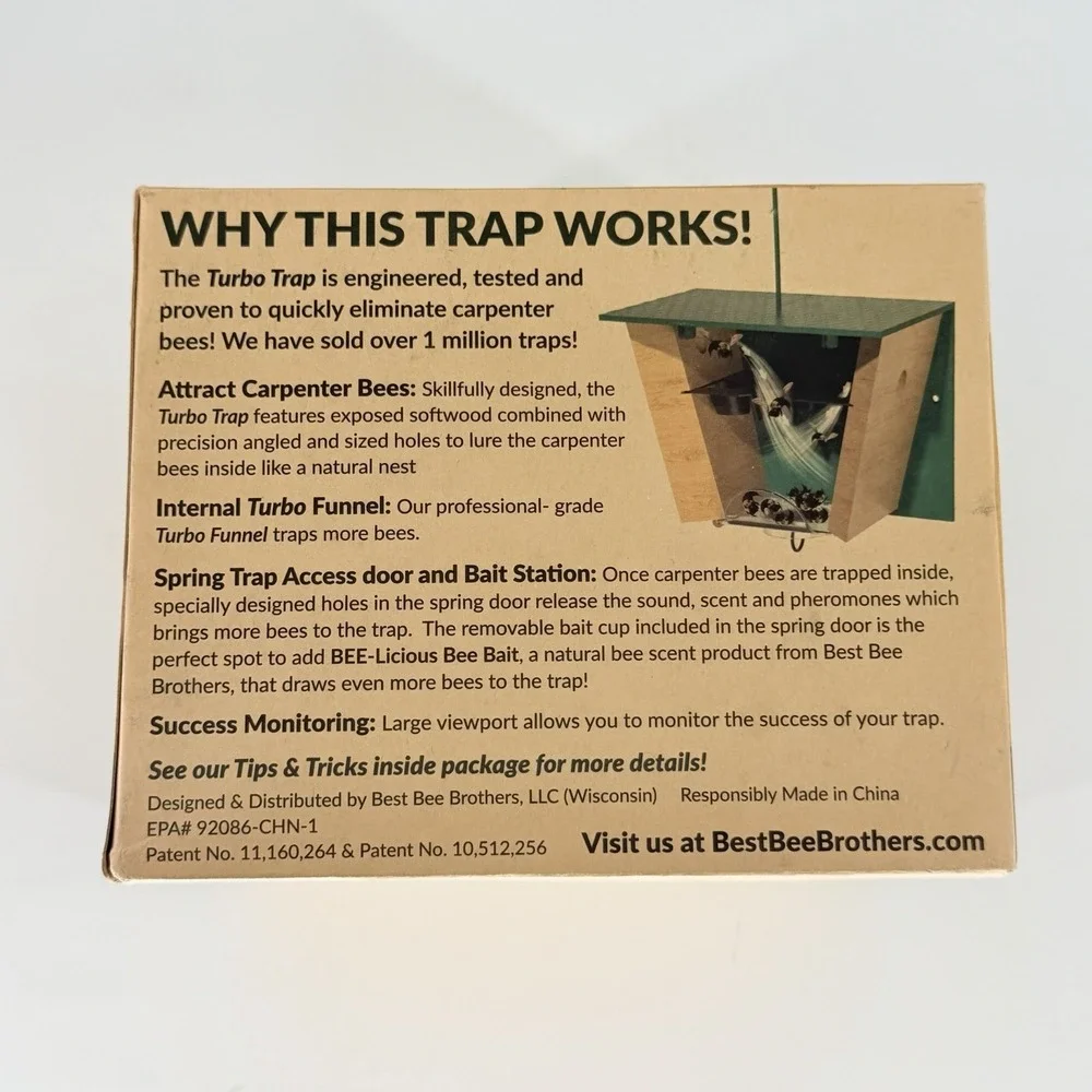 Best Bee Brothers Carpenter Bee Trap: Internal Turbo Funnel Large Viewpoint (2)